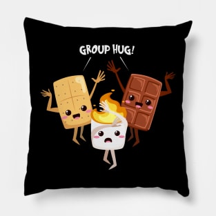 Funny Kawaii S'Mores Group Hug Pillow