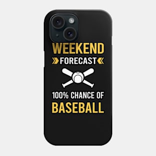 Weekend Forecast Baseball Phone Case