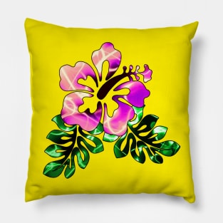 Electric Hibiscus - Pink Pillow