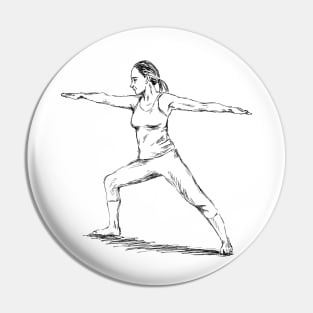 Yoga Pose Warrior Pin