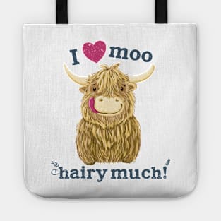 Scottish Highland Cow Loves You Hairy Much! Tote