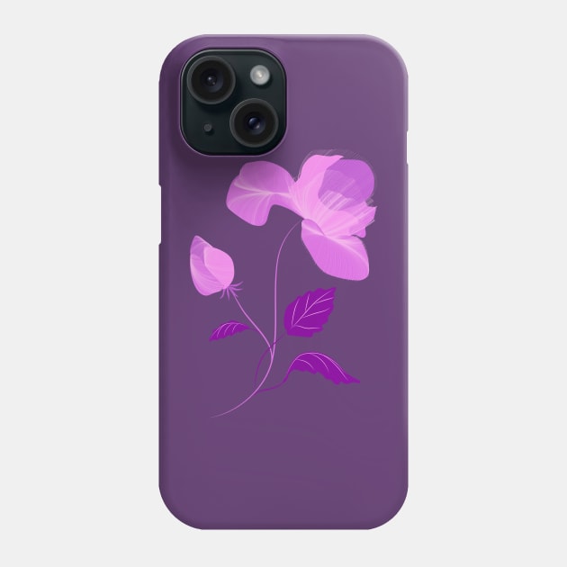 Violet rose Phone Case by Gerchek