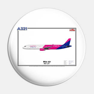 Airbus A321 - Wizz Air (Art Print) Pin