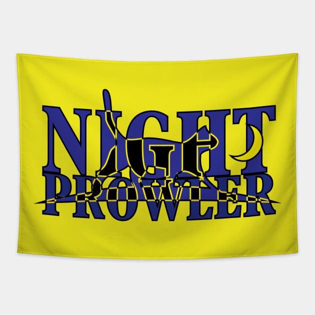 Night Prowler cat night owls moonstruck birthday gift shirt Tapestry by KAOZ