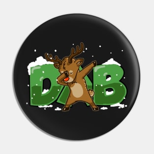 Dab Reindeer Shirt Christmas Dab Rudolph Reindeer TShirt Pin