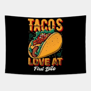 Tacos Love at first Bite Tapestry