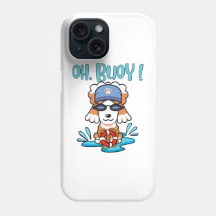 Funny Poodle swimming with a Buoy - Pun Intended Phone Case