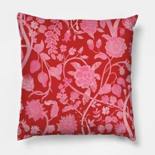 Chinese Baby Pink Floral Pattern - Hong Kong Summer Flowers Pillow