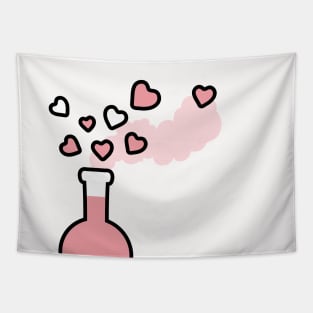 Pink Love Magic Potion in Laboratory Flask Tapestry