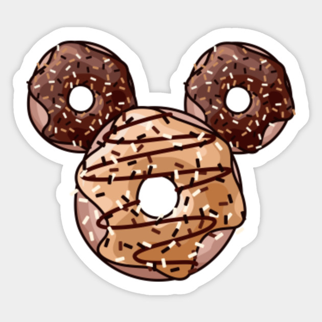 pop donut carmel chocolate disney sticker teepublic