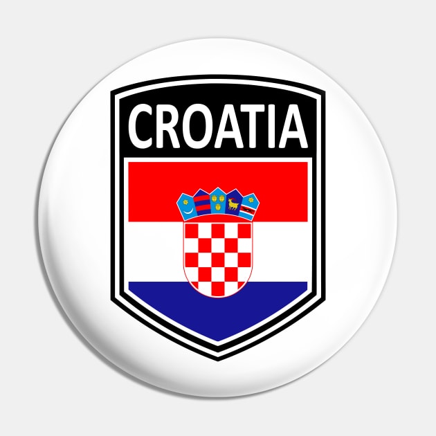 Flag Shield - Croatia Pin by Taylor'd Designs