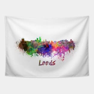 Leeds skyline in watercolor Tapestry