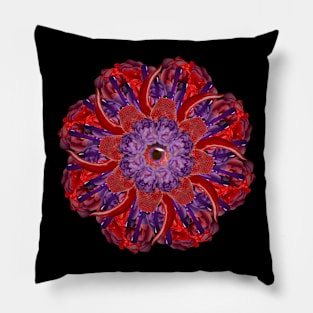 red-purple slime mandala Pillow