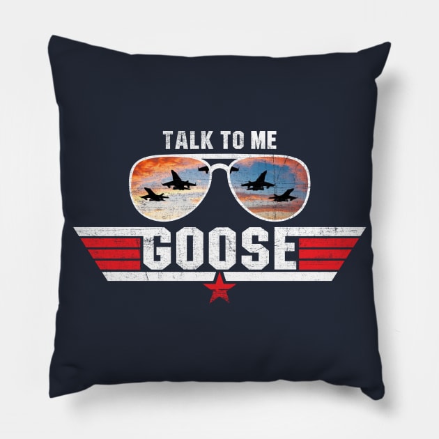 Talk To Me Goose Pillow by Alema Art