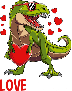 Dinosaur T Rex Lovesaurus Happy Valentines Day Gift Magnet