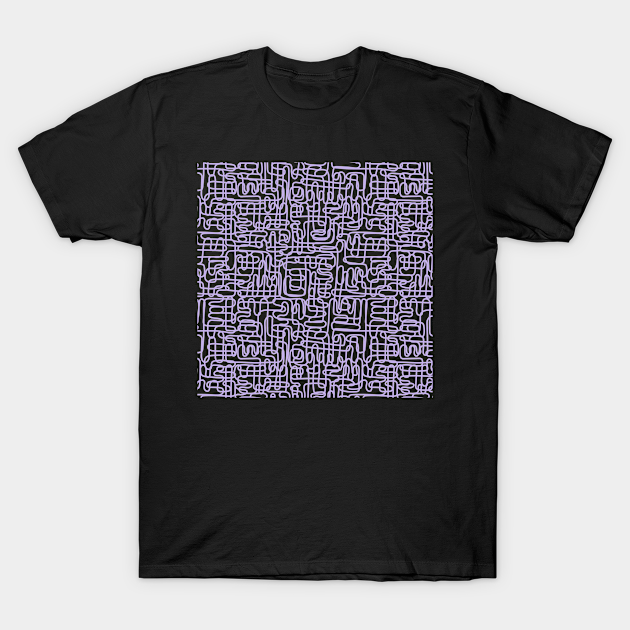 One Line - Purple - Pattern - T-Shirt
