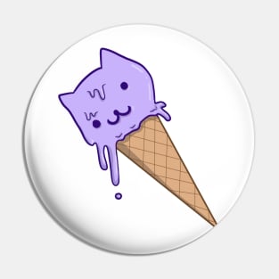 Adorable cat ice cream Pin