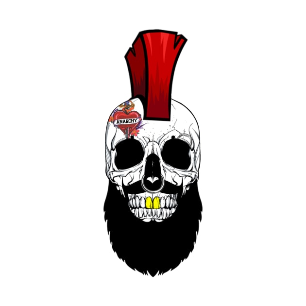 Bearded Skull by Elrokk86