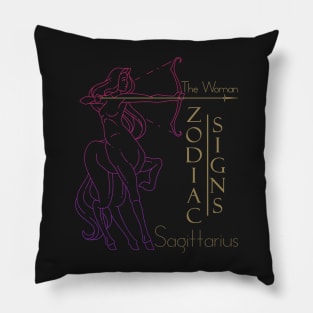 The woman Sagittarius Pillow