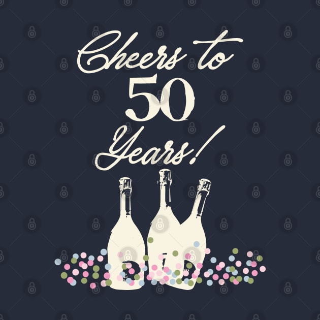 Cheers to 50 Years Champagne and Confetti by SharksOnShore