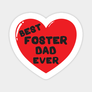 Best foster dad ever heart doodle hand drawn design Magnet