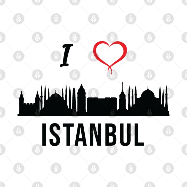 I love Istanbul Skyline Turkish Kurdish Zazaki Culture by alltheprints