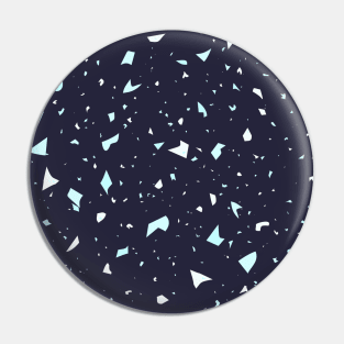 Terrazzo Pattern Navy Blue Pin