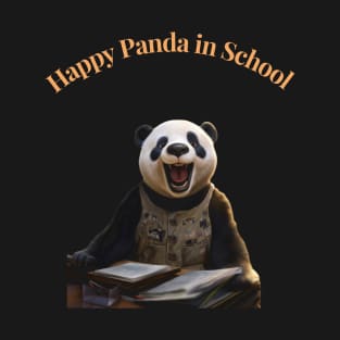 Panda inspired fashion. Happy Panda in School T-Shirt