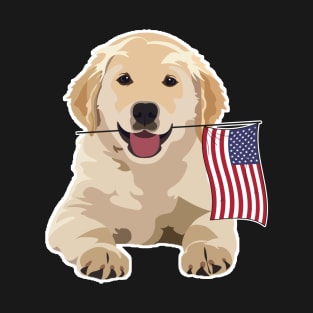 American Flag Labrador Dog Love T-Shirt