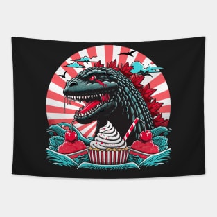 The King of the Monsters Creamzilla Tapestry