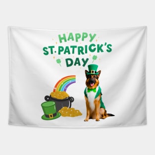 Lucky German Shepherd Leprechaun – Happy St. Patrick’s Day Design Tapestry