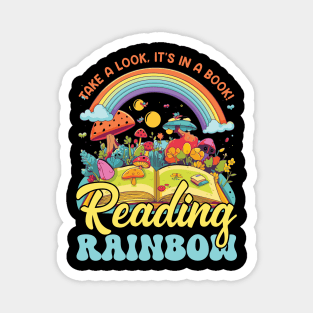 Reading Rainbow Retro Librarian It Is An A book Gift For Men Women Magnet
