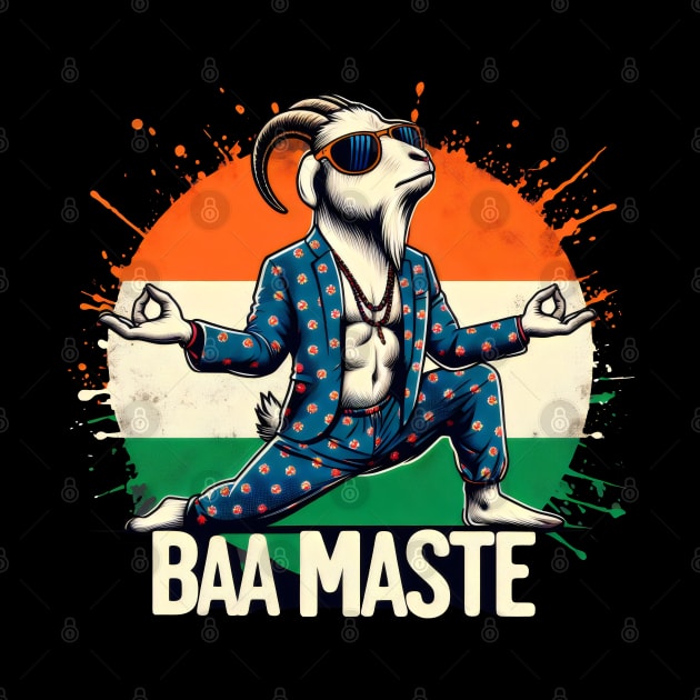 Baa Maste Namaste India Goat Yoga Funny Humor Sarcastic Pun by Nature Exposure