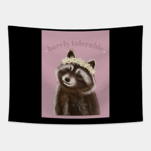 Barely Tolerable Raccoon Tapestry