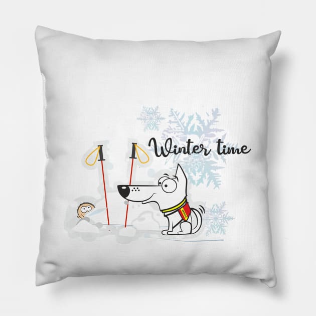 Winter time Pillow by DWG