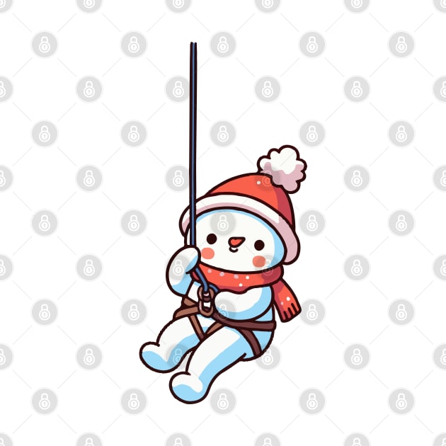 Cute snowman Abseiling by fikriamrullah