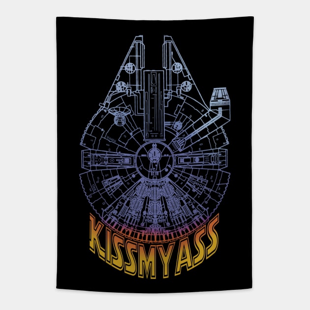 kiss my rebel ass 1 Tapestry by Paskalamak