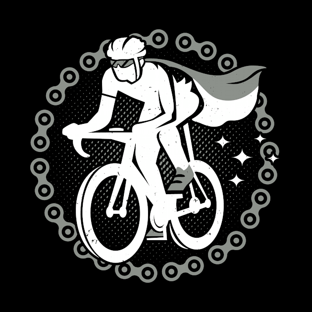 Cyclist Superhero Bicycle Cycling Biker by Foxxy Merch