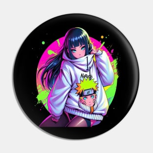 Hinata with Naruto's Sweater Picture Pin