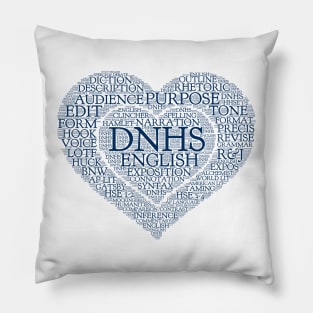 DNHS English - Blue Text Pillow