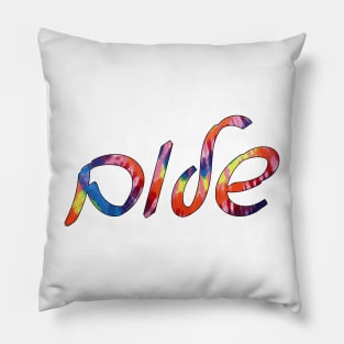 Sholoym - Peace (Hebrew, Ashkenazi cursive, Tie-Dye) Pillow