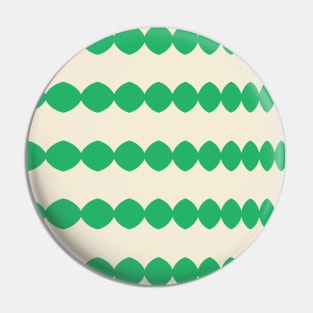 White Green - Round Pattern Pin