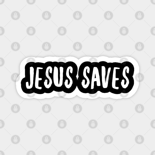 Jesus Saves - Christian Magnet by ChristianShirtsStudios