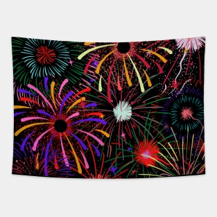 Wonderful and Colorful Fireworks Tapestry