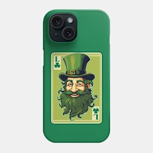 Leprechaun Shamrock Card St Paddys Day Festival Phone Case