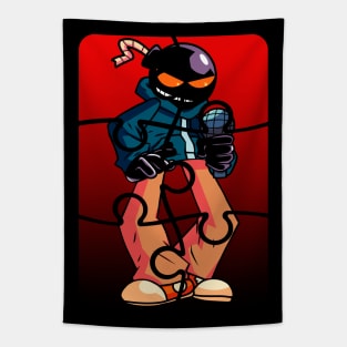 Fnf whitty character Puzzle Tapestry