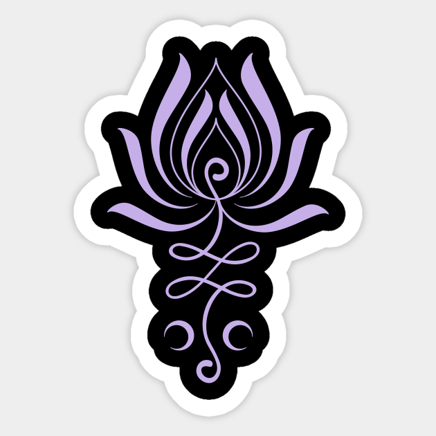 Simple Lotus Symbol Yoga Unalome Tattoo / Light Purple - Lotus Flower - Sticker | TeePublic Simple Lotus Symbol Yoga Unalome Tattoo / Light Purple - Lotus Flower - Sticker | TeePublic