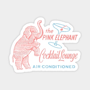 PINK ELEPHANT Cocktail Lounge Magnet