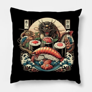 Sushi Dragon | Edo Era Inspired Japanese Sushi Pillow