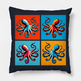 Pop Octopus Art - Trendy Marine Life Pillow